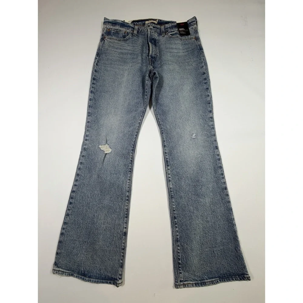 Levi's Premium Wedgie Bootcut Jeans Women's 33x34 High Rise Blue Denim NWT